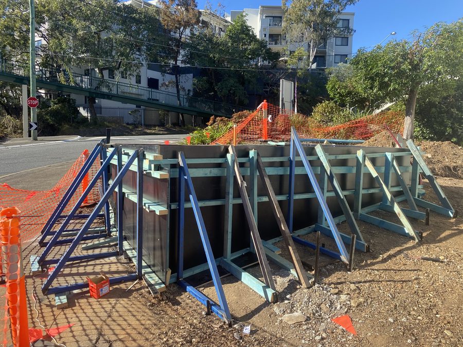 Raw V-Pack dual-face steel frame during fabrication