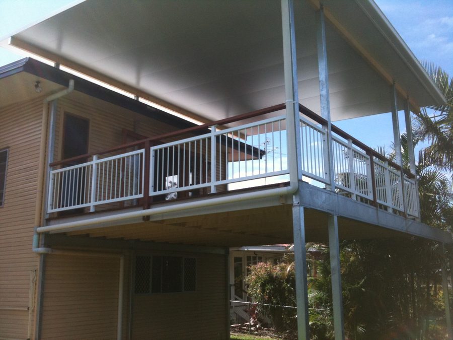 Structural steel balcony and roof framing fabrication